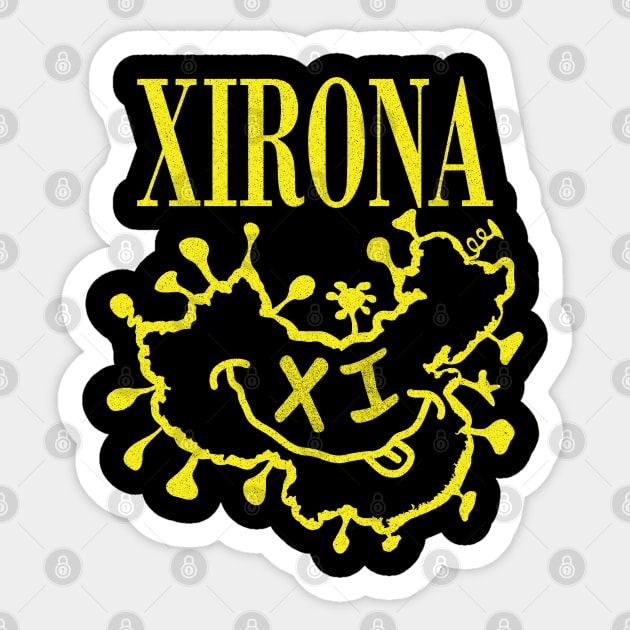 Xirona Xi Jinping China Grunge Happy Virus Face Sticker by PelagiosCorner